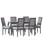 Regan Upholstered Expandable 7 Piece Dining Set by