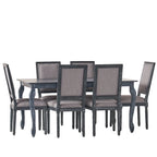 Regan Upholstered Expandable 7 Piece Dining Set by