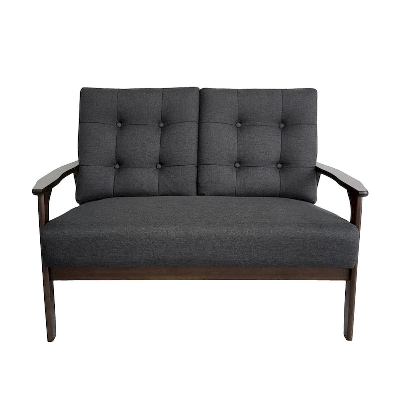 Aries Mid-century 2-piece Fabric Sofa Set by Christopher Knight Home