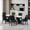 Cheney Tufted Dining Chairs (Set of 6) by Christopher Knight Home