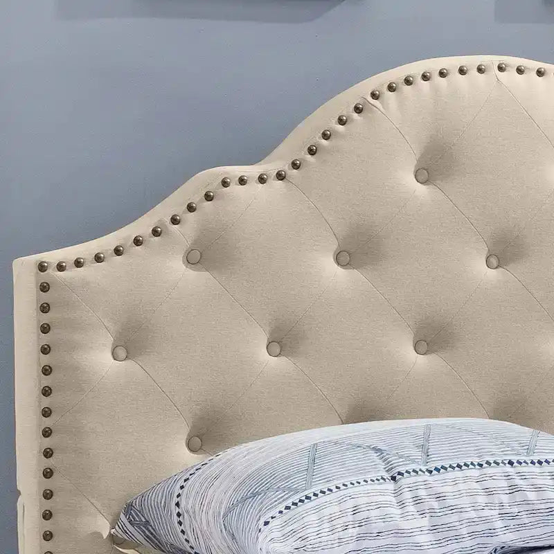 Cordeaux Queen-size Tufted Upholstered Bed by Christopher Knight Home