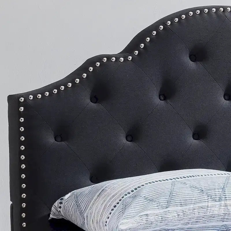 Cordeaux Queen-size Tufted Upholstered Bed by Christopher Knight Home