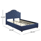 Cordeaux Queen-size Tufted Upholstered Bed by Christopher Knight Home