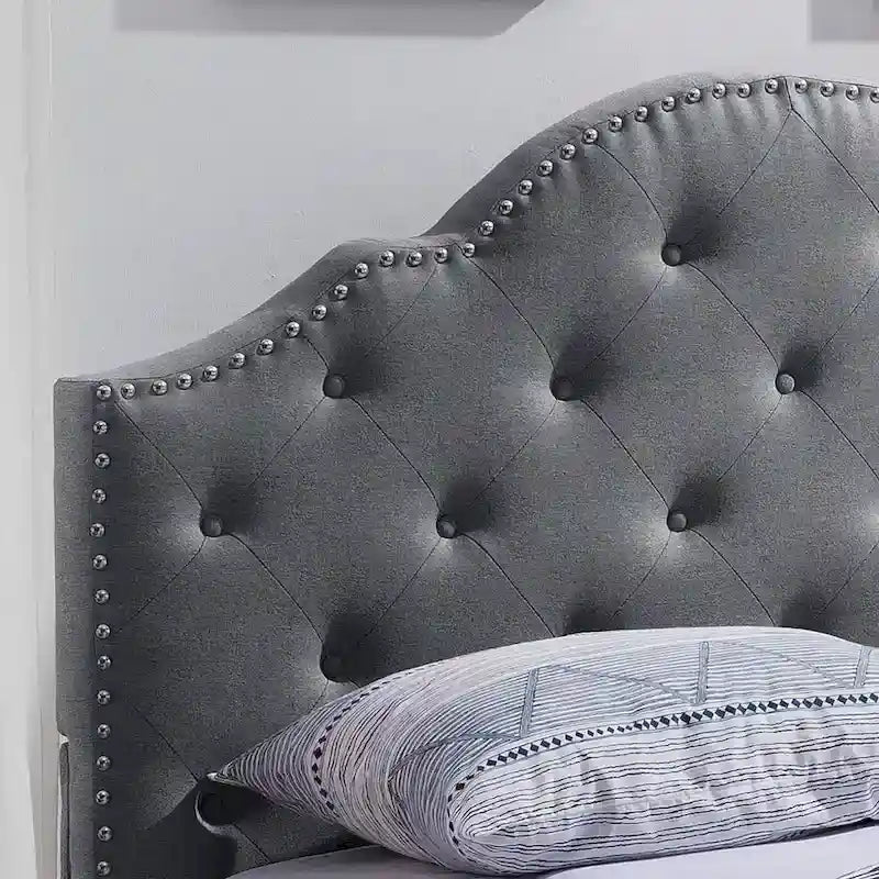 Cordeaux Queen-size Tufted Upholstered Bed by Christopher Knight Home
