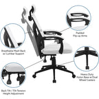 Adjustable Office Chair with Headrest Ergonomic Desk Chair High Back Mesh Office Chairs with Lumbar Support with Wheels