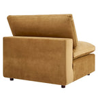 Commix Down Filled Overstuffed Velvet 5-Piece Sectional Sofa