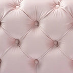 Glam Velvet Ottoman with Gold Legs