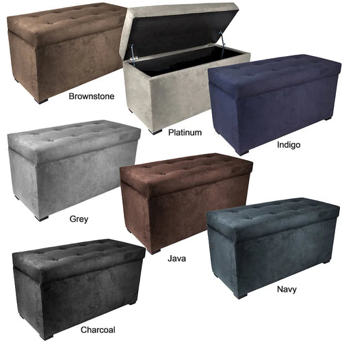 Angela 8-button Tufted Obsession Storage Trunk Bench
