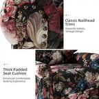 Leopold Transitional Floral Print Manual Swivel Rocking Recliner with Nailhead Trims Set of 2 by HULALA HOME