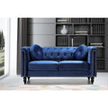 Calvin Classic Velvet Kittleson Nailhead Chesterfield Loveseat