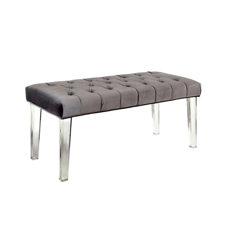Bral Contemporary Fabric Tufted Accent Bench by Furniture of America