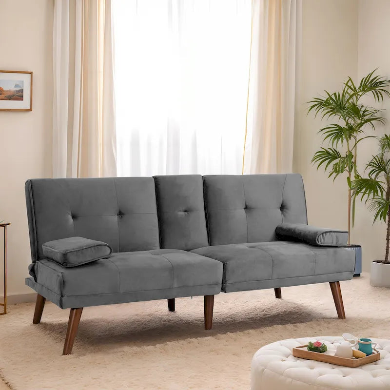Futzca 60  Small Loveseat, 3 in 1 Cute Convertible Sofa Bed