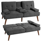 Futzca 60  Small Loveseat, 3 in 1 Cute Convertible Sofa Bed
