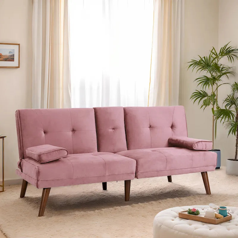 Futzca 60  Small Loveseat, 3 in 1 Cute Convertible Sofa Bed