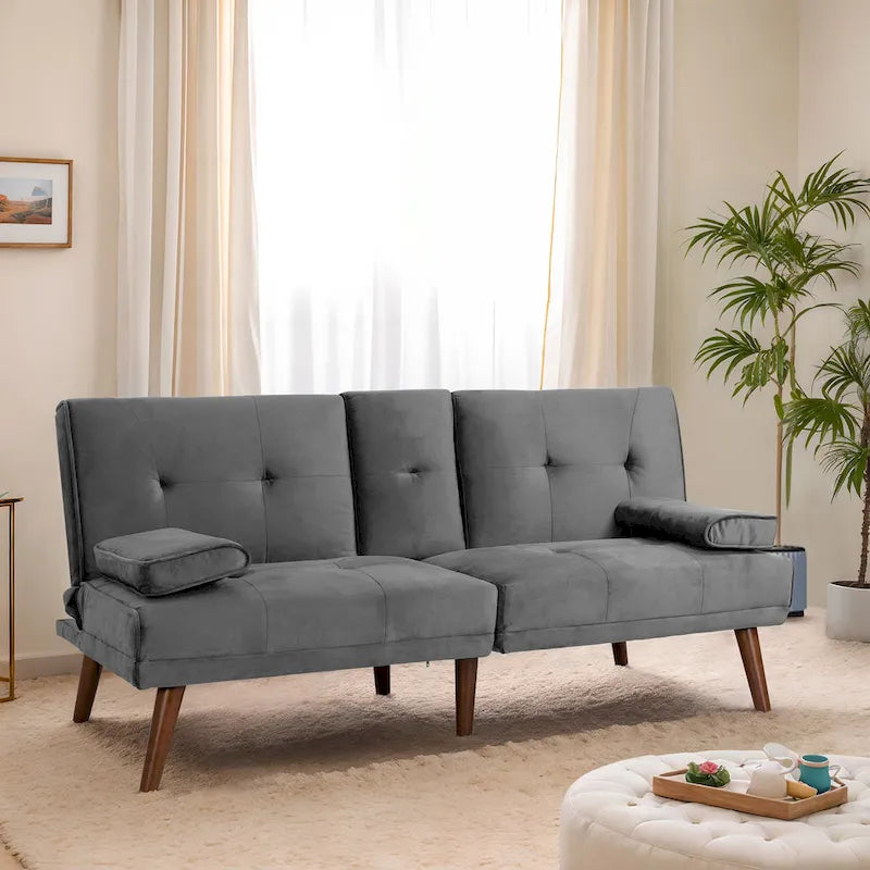Futzca 60  Small Loveseat, 3 in 1 Cute Convertible Sofa Bed