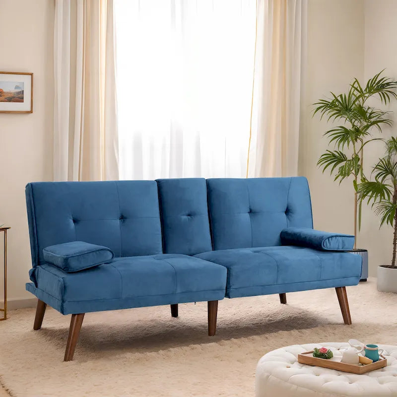 Futzca 60  Small Loveseat, 3 in 1 Cute Convertible Sofa Bed