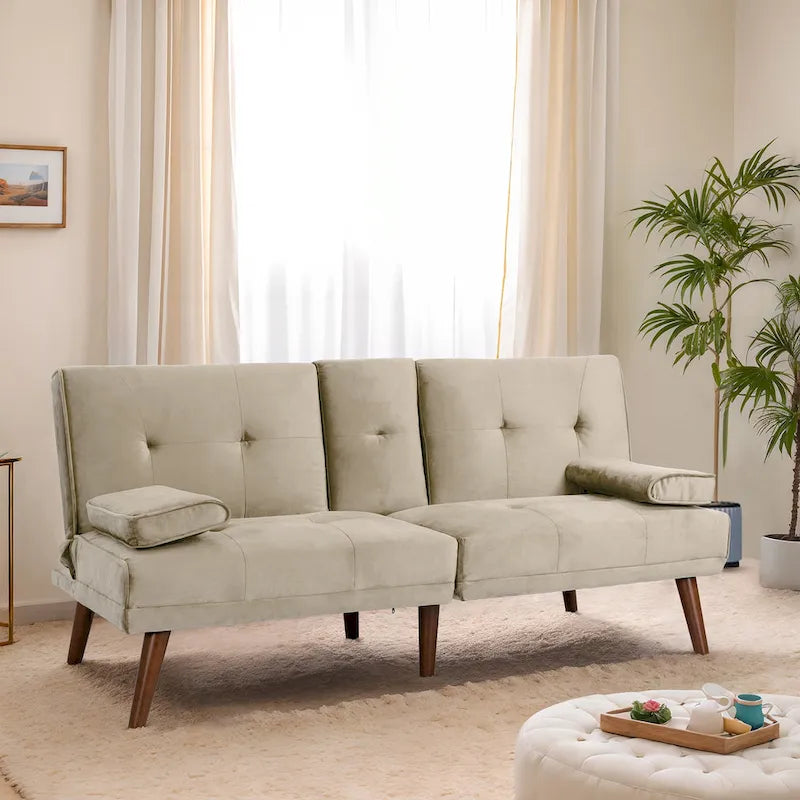 Futzca 60  Small Loveseat, 3 in 1 Cute Convertible Sofa Bed