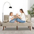 Futzca 60  Small Loveseat, 3 in 1 Cute Convertible Sofa Bed