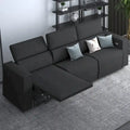Mixoy Power Reclining Sofa, Faux Leather Electic Sofa Recliner,Theater Seating Furniture with USB Charging Station