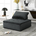 Velvet Armless Lounge Chair
