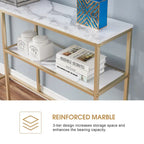 MCombo Narrow Console Table with Storage Shelf for Living Room, MDF Sage80 - 7'6  x 10'9