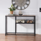 MCombo Narrow Console Table with Storage Shelf for Living Room, MDF Sage80 - 7'6  x 10'9