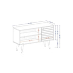 Mid-century Modern Liberty 2-shelf TV Stand