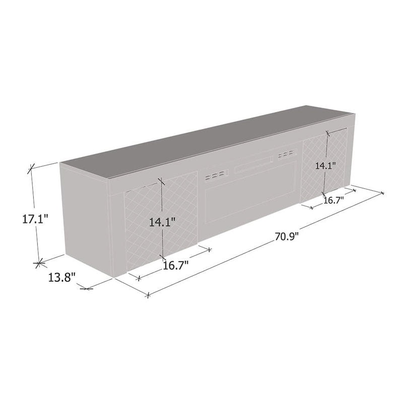 Dia WH-EF Electric Fireplace 71  TV Stand