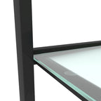 Glass two layer tea table, small round table, corner table, living room side table