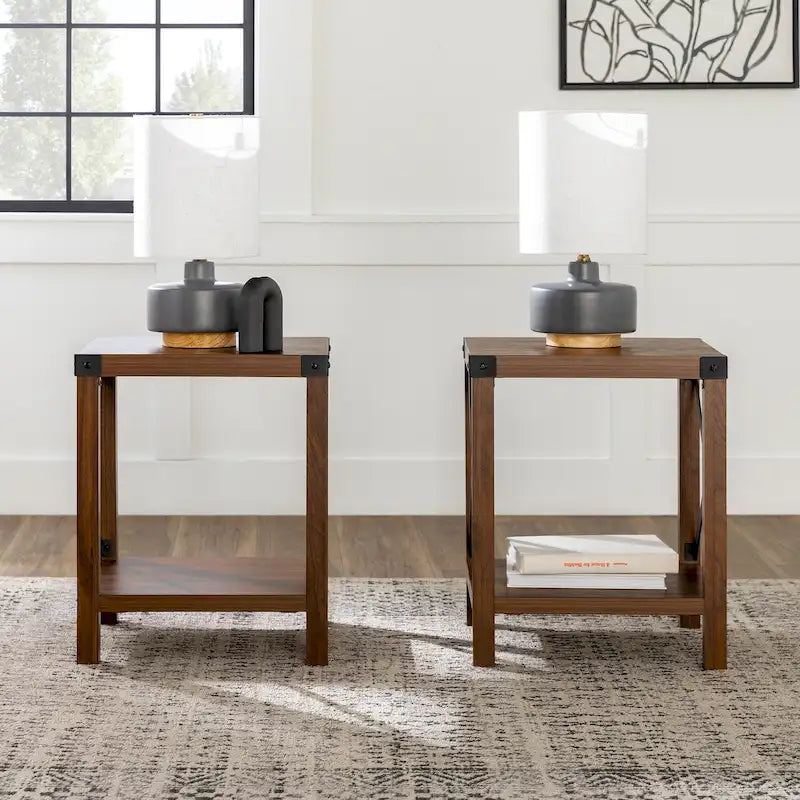 18-inch X-side Accent Table (Set of 2)