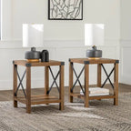 18-inch X-side Accent Table (Set of 2)