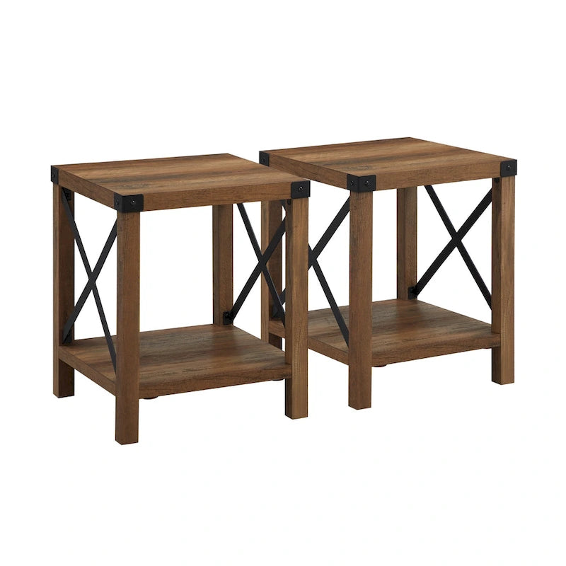 18-inch X-side Accent Table (Set of 2)