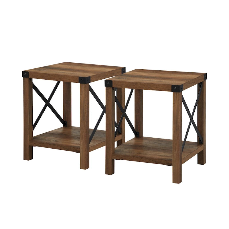 18-inch X-side Accent Table (Set of 2)