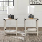 18-inch X-side Accent Table (Set of 2)