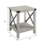 18-inch X-side Accent Table (Set of 2)