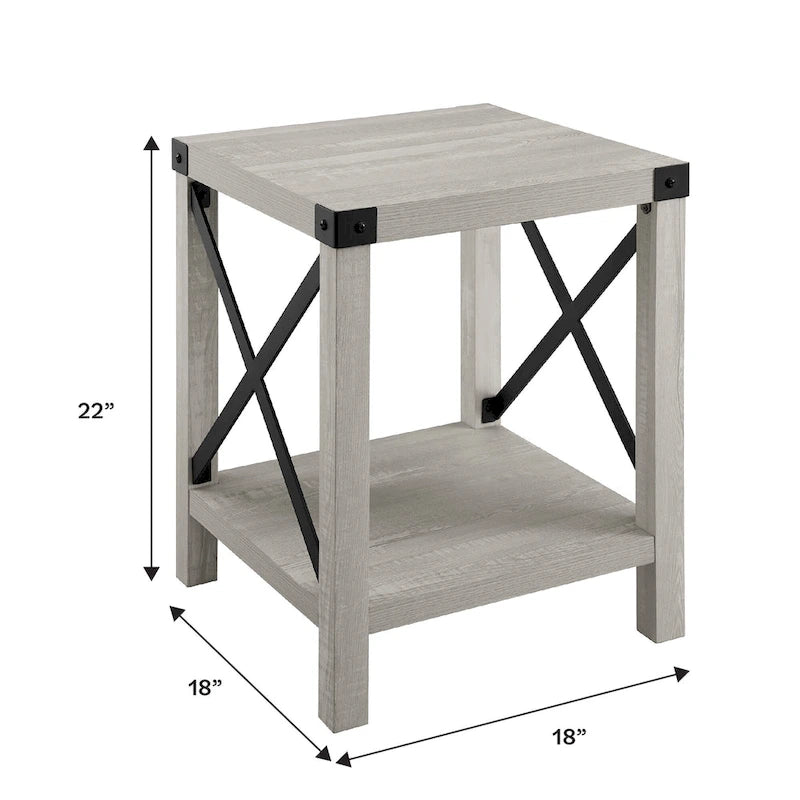18-inch X-side Accent Table (Set of 2)