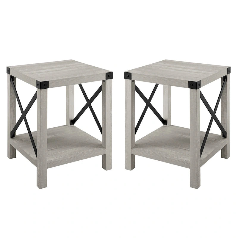 18-inch X-side Accent Table (Set of 2)
