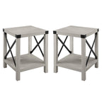18-inch X-side Accent Table (Set of 2)