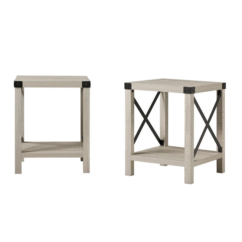 18-inch X-side Accent Table (Set of 2)
