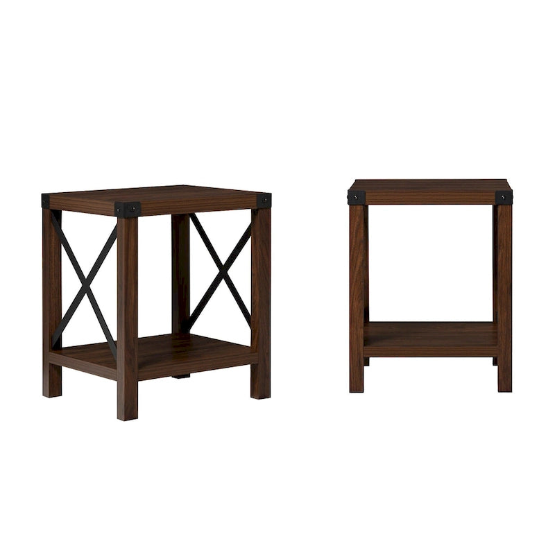 18-inch X-side Accent Table (Set of 2)