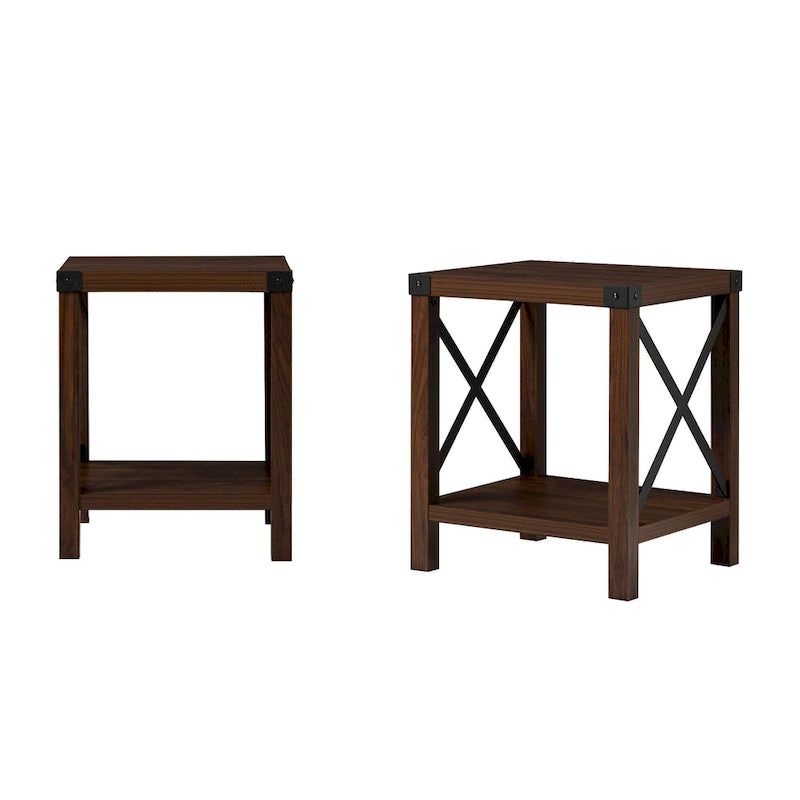 18-inch X-side Accent Table (Set of 2)