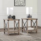 18-inch X-side Accent Table (Set of 2)