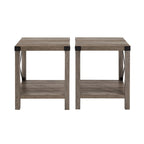 18-inch X-side Accent Table (Set of 2)
