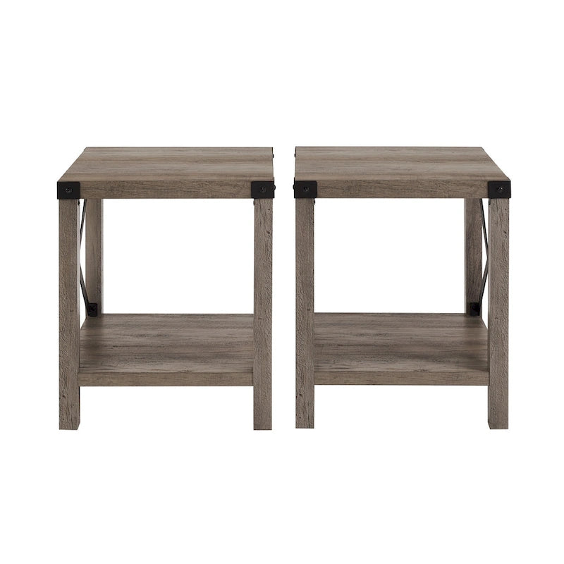 18-inch X-side Accent Table (Set of 2)