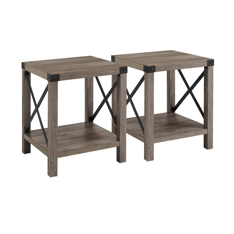 18-inch X-side Accent Table (Set of 2)