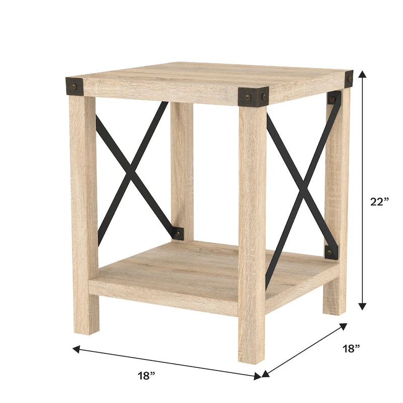 18-inch X-side Accent Table (Set of 2)