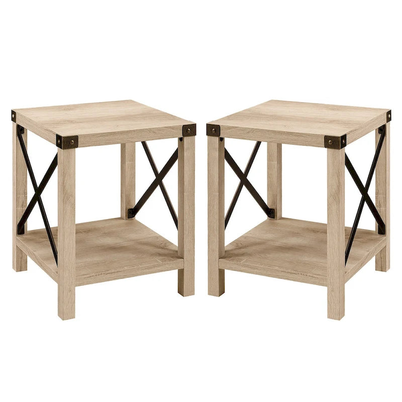 18-inch X-side Accent Table (Set of 2)