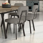 Amisco Clarkson Upholstered Dining Chair with Metal Legs
