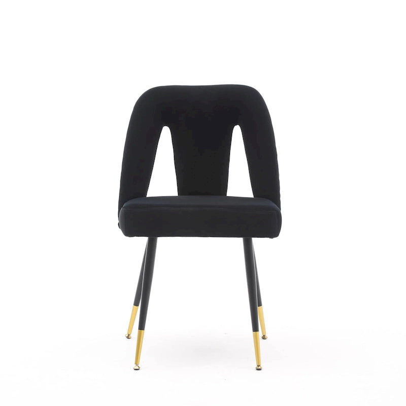 Clihome Set of 2 Contemporary Velvet Upholstered Dining Chair