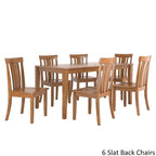 Wilmington II 60-Inch Rectangular Oak Finish Dining Set by iNSPIRE Q Classic